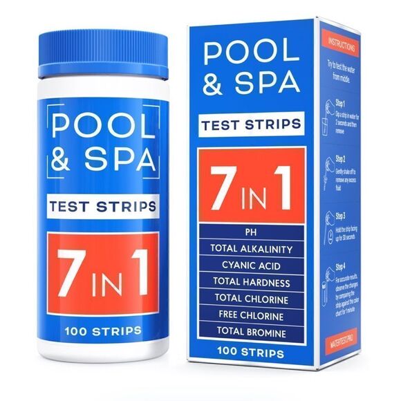 NIB New! Pool and Spa Test Strips 7 in 1 Quick Super Accurate 100 count - Picture 1 of 12